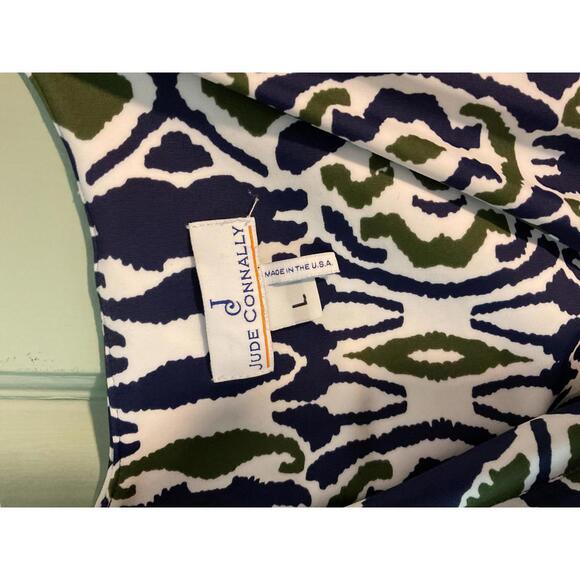 Jude Connolly Blue & Green Print Geometric Romper Large - Picture 6 of 8